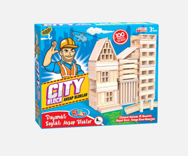 City Ahşap Bloklar. Şehrini İnşaa et.