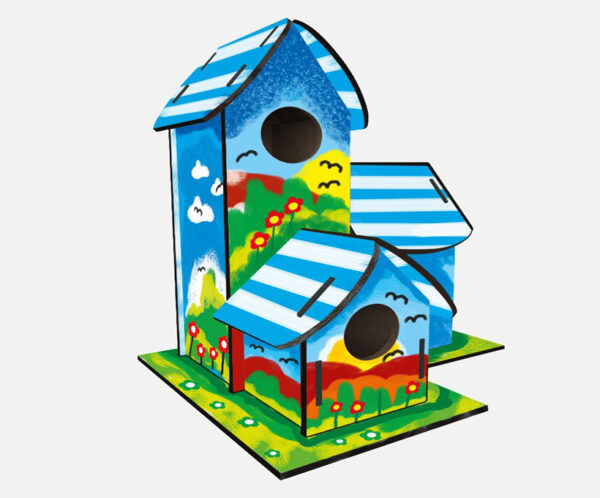 Ahşap Kuş Evi Boyama